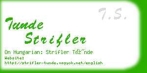 tunde strifler business card